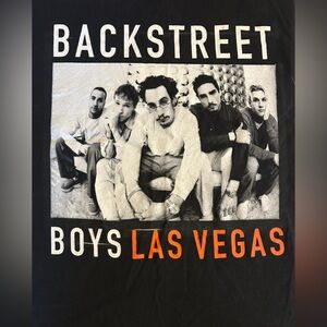 Backstreet Boys Las Vegas Final 9 Planet Hollywood Dates T-Shirt Men's Large
